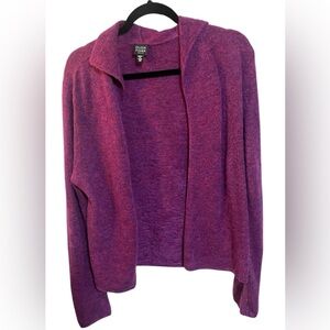 Eileen Fisher Purple Wool Blend Cardigan Sweater  Sz Petite